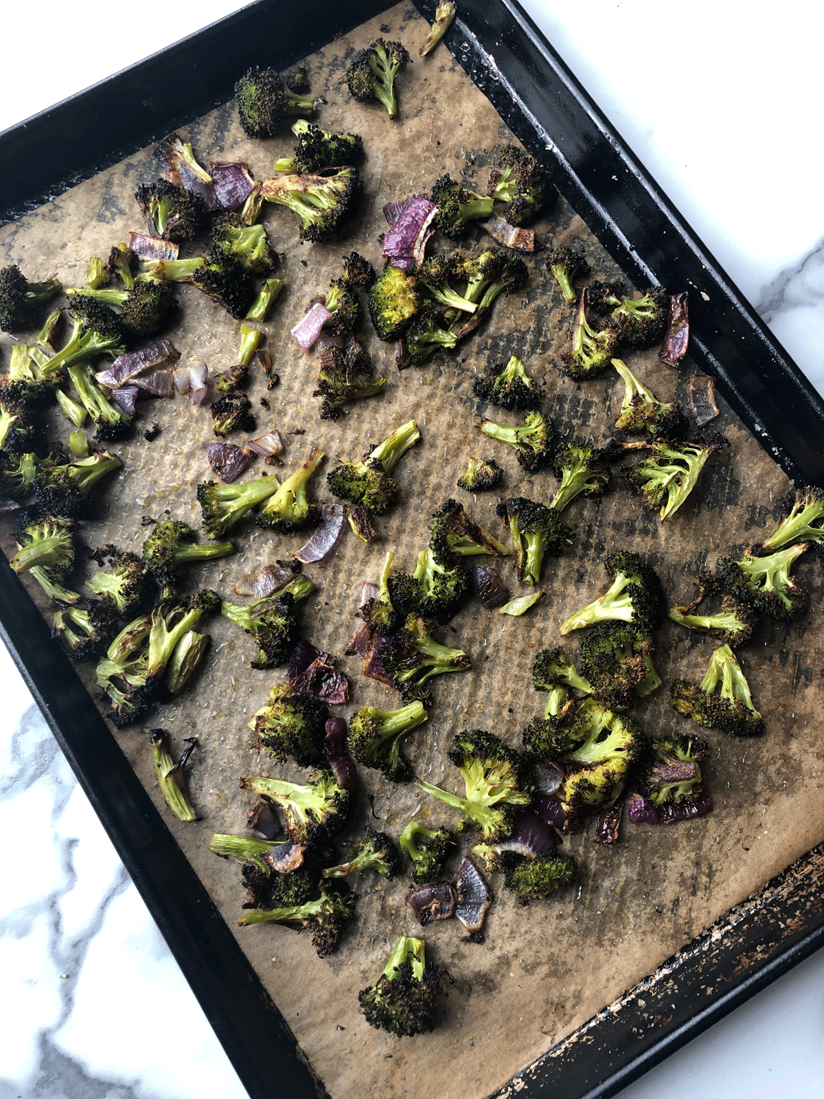 Roasted Broccoli on a sheet pan