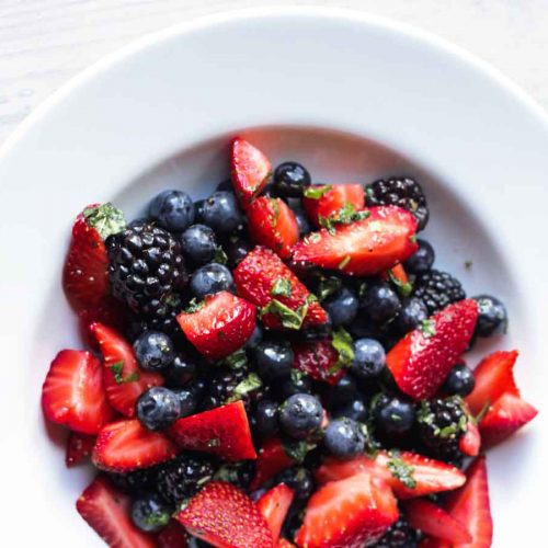 Berry Fruit Salad with Basil & Pepper - Alternative Dish