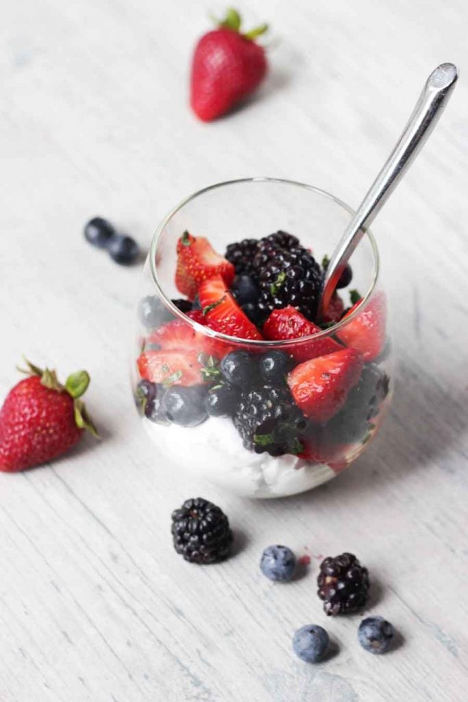 Berry Basil Pepper Fruit Salad