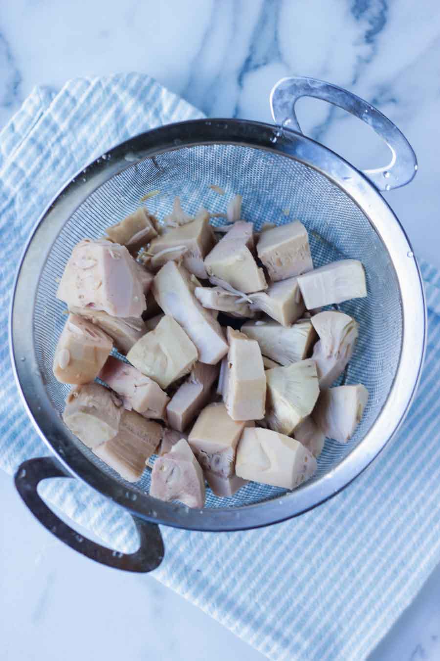 Jackfruit in strainer