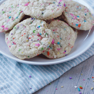 Sprinkle Sugar Cookies on a plate