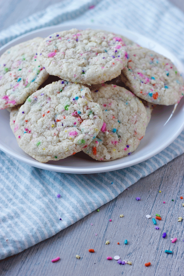 Sprinkle Sugar Cookies on a plate