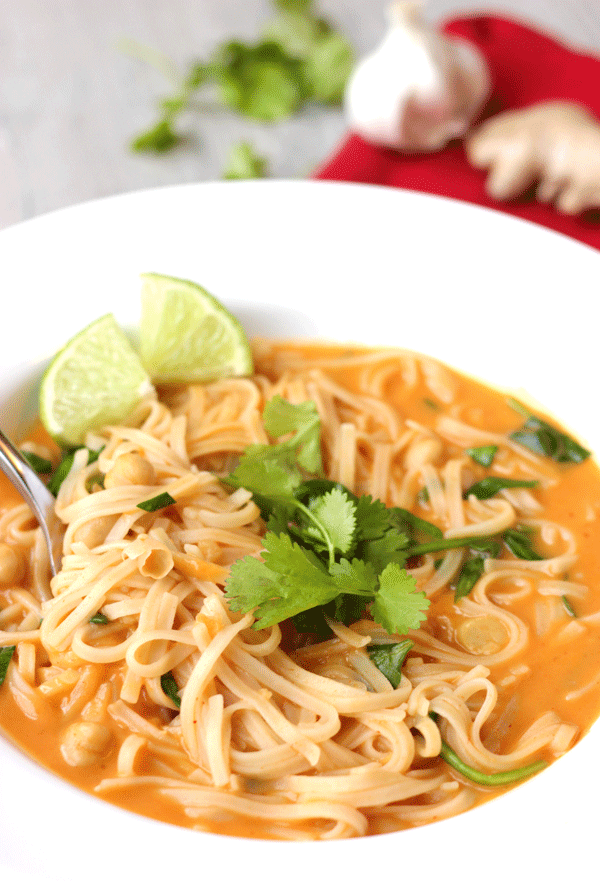 Closeup of coconut soup