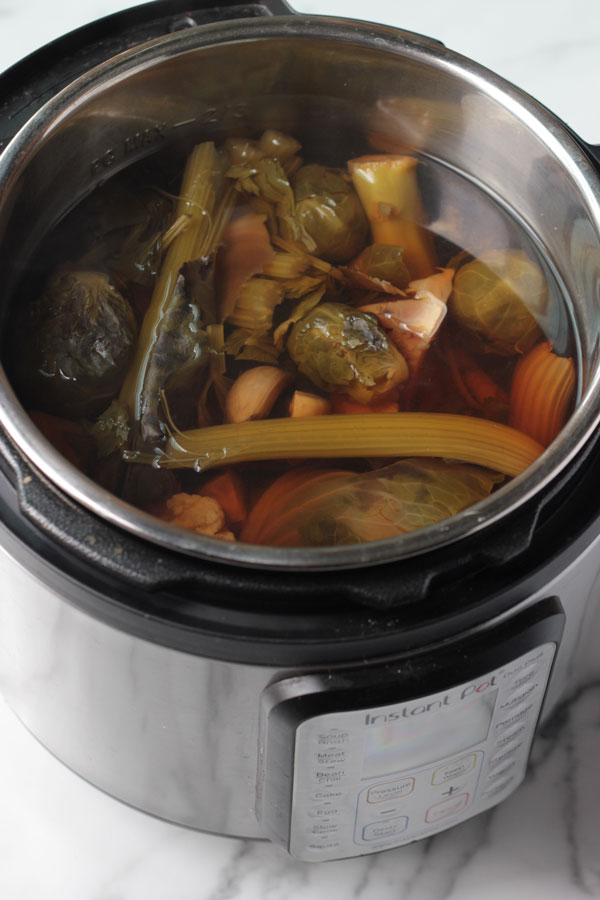 Instant Pot Veggie Broth Cooked