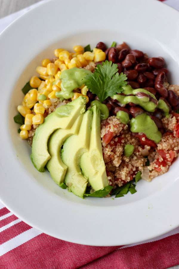 Mexican Quinoa Bowl with Cilantro-Lime Dressing - Alternative Dish