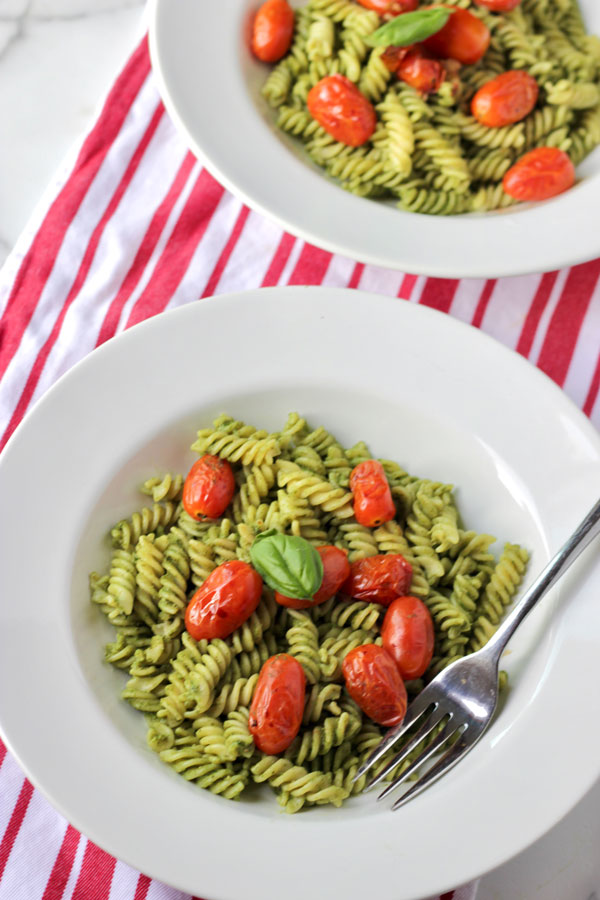 Pesto Pasta with tomatoes