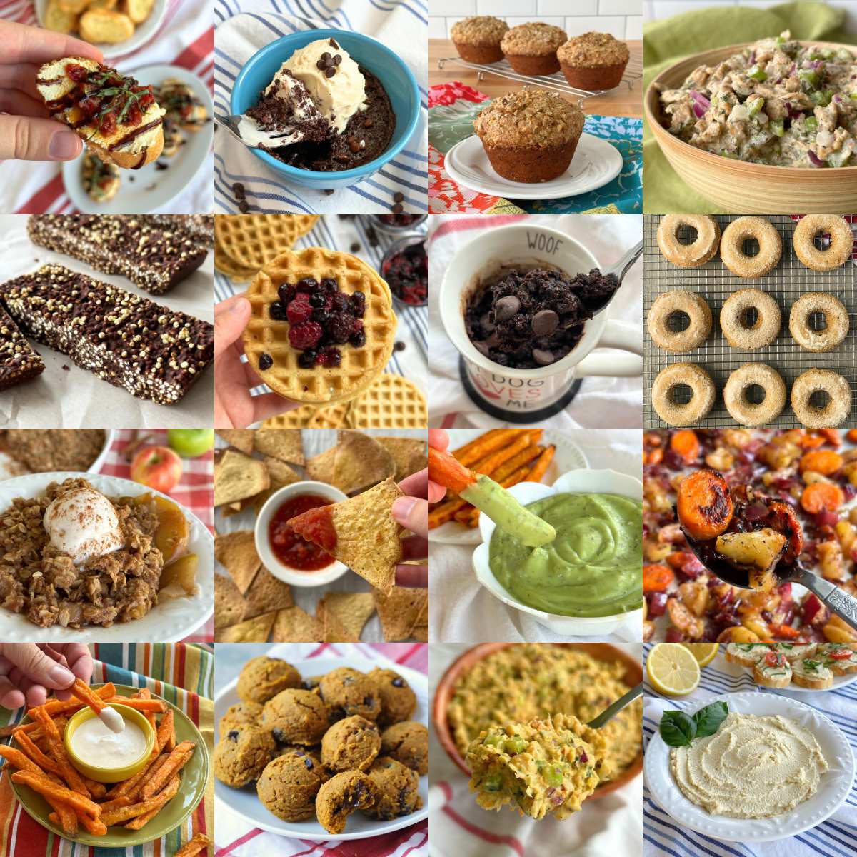 16 photos collaged of recipes by the Alternative Dish.
