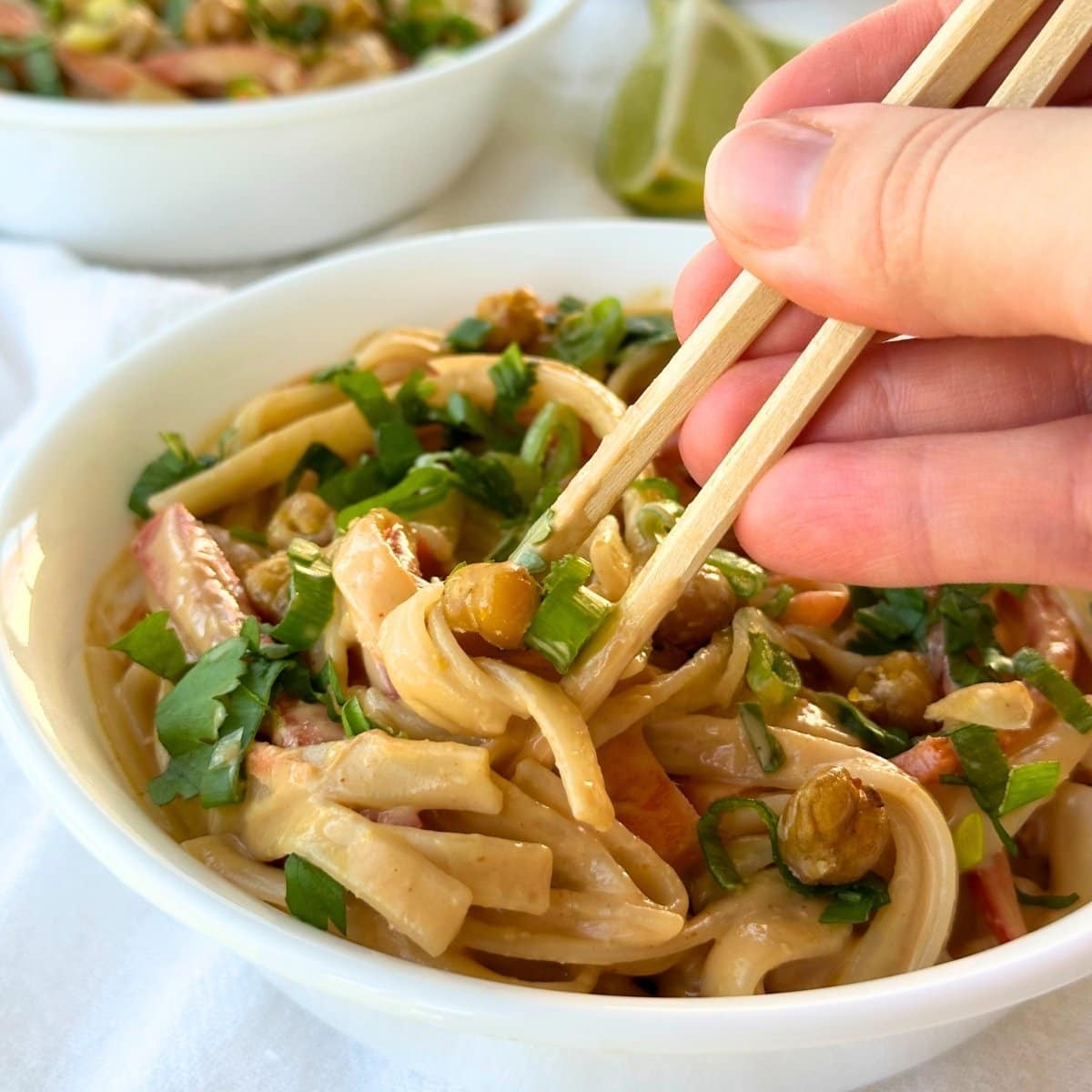 Vegan Thai Peanut Noodle (15-Minute Recipe)
