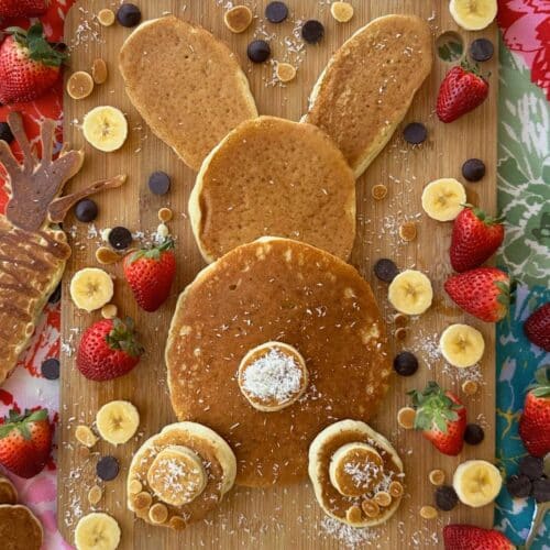 Vegan Easter Bunny Pancakes